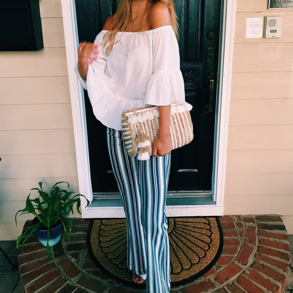 Striped pants worn once!